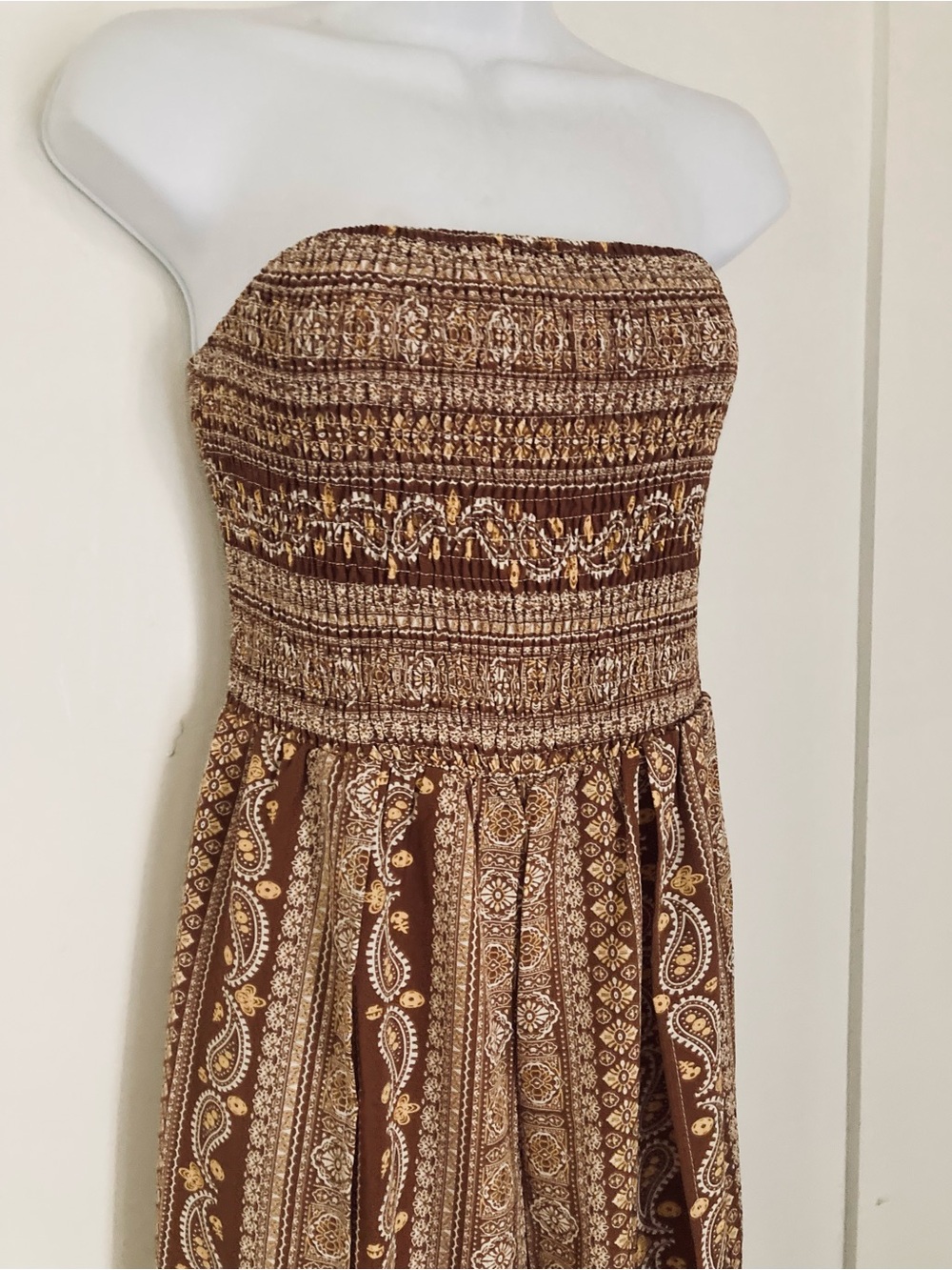 Vintage 70’s Inspired Bandeau Jumpsuit Worn 1X Medium (HOH 1960 for Exposure)